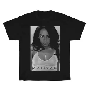 Aaliyah Vintage 90's Graphic Unisex Shirt Bootleg Rap Design Crew Neck T-Shirt, Rap Gift for Him Her