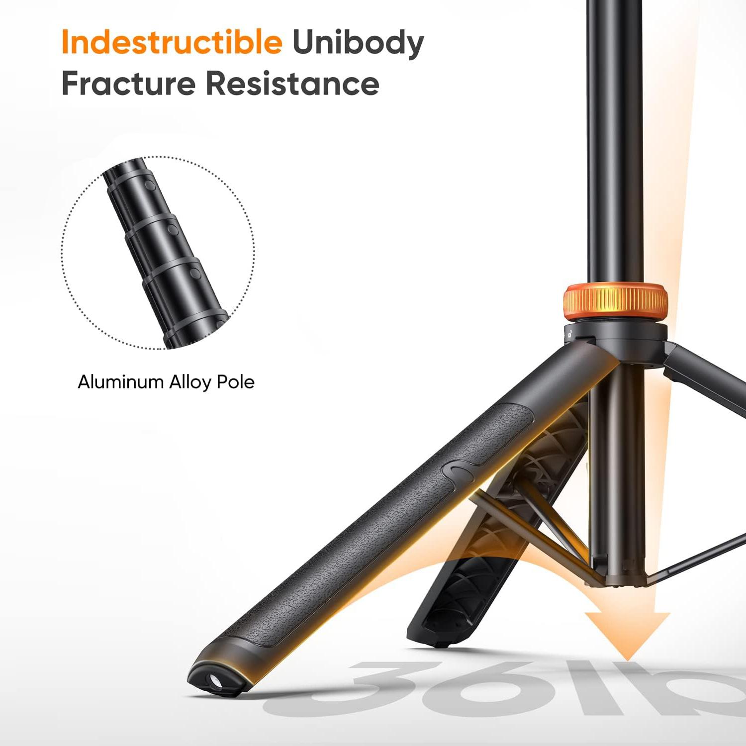 61" Phone Tripod for iPhone/Android & Selfie Stick with Remote, Upgraded Stand, Compatible with iPhone 16/15/14/13, Travel-Friendly & Stable