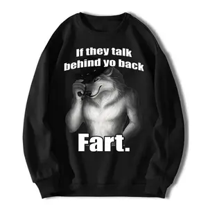 If They Talk Behind Your Back Fart Funny Werewolf Meme Bootleg Graphic Hoodie, Unhinged Offensive Shirt, Inappropriate Cringe Sweater Gift