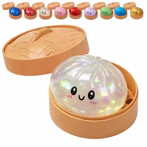 Glitter Dumpling, Glitter Dumpling Squeeze with Box, Dumplings Sensory Squeeze Toy for Stress Relief(Random color)