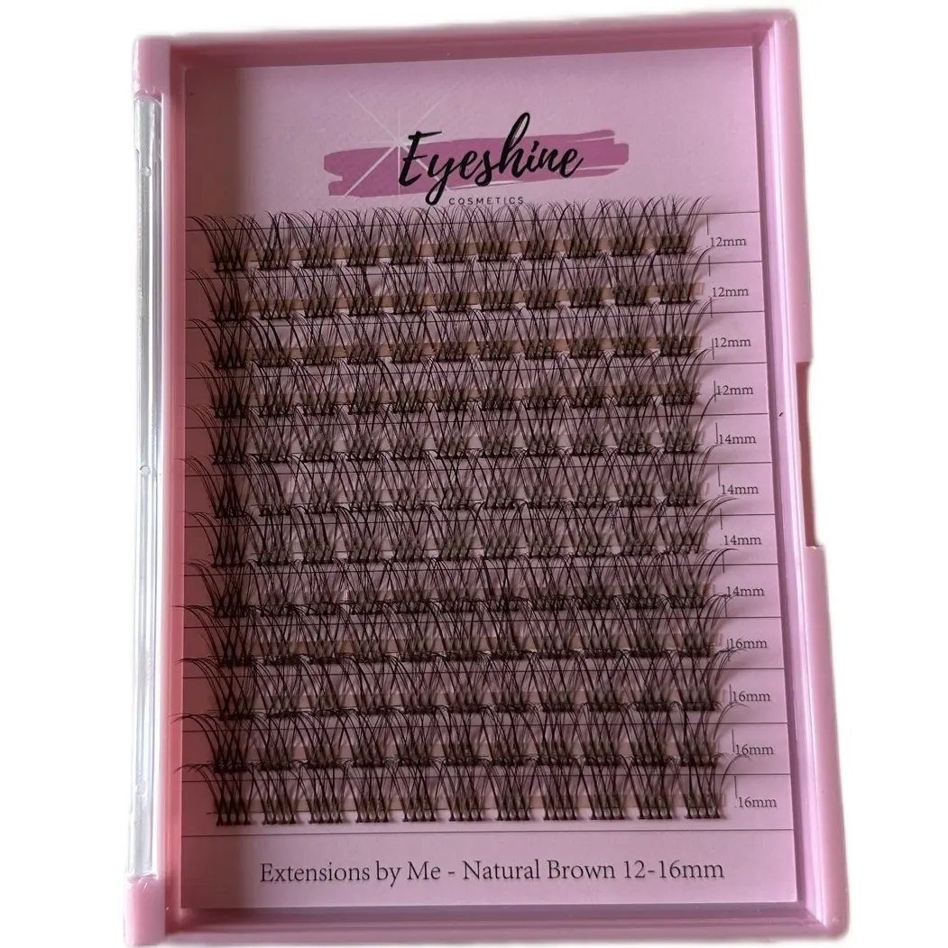 Eyeshine Natural (Brown 12-16mm) Eyelashes Extensions by me Glue Sold Separately