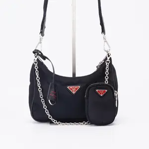 Pre-owned PRADA Nylon Crossbody Bags Hobo Black Crossbody Bag Bgp204615