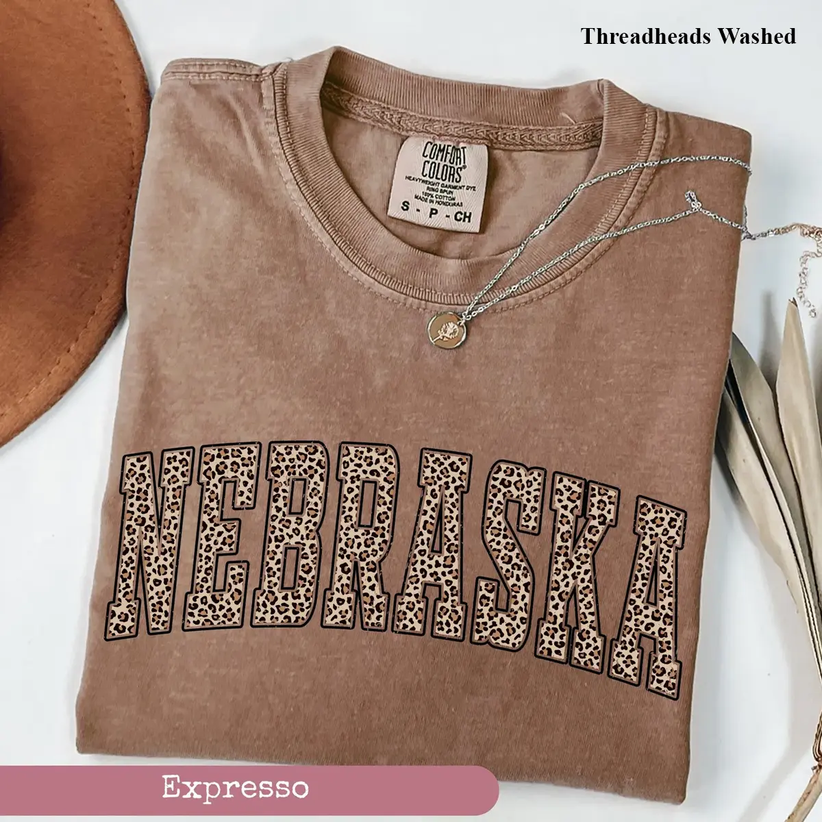 Comfort Colors Leopard Nebraska States Shirt, Nebraska Shirt, Nebraska University Student Gift, College Shirt, Nebraska Mascot Top Womenswear Gift for Her