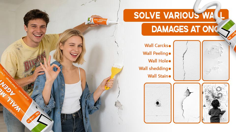 Drywall Repair Kit, 250g Wall Mending Agent, Spackle Wall Repair, Wall Hole Filler, Quick-Drying Paste Adhesive Heavy Duty Concrete Sealant Waterproof