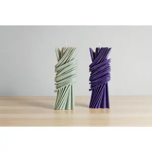 Modern Geometric Pillar Candle