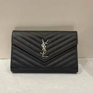 Pre-owned Yves Saint Laurent Saint Laurent (YSL) Envelope Wallet On Chain|19984322 WWL HD