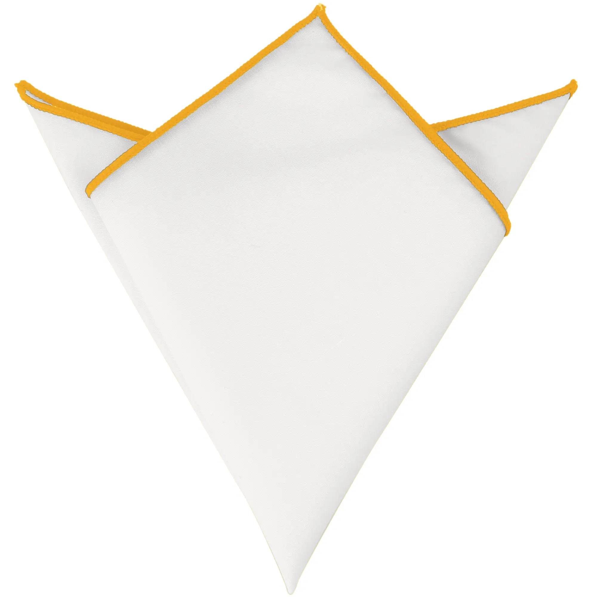 INSPIRE CHIC Cotton Handkerchiefs Color Contrast Trim Solid Color White Pocket Squares for Men