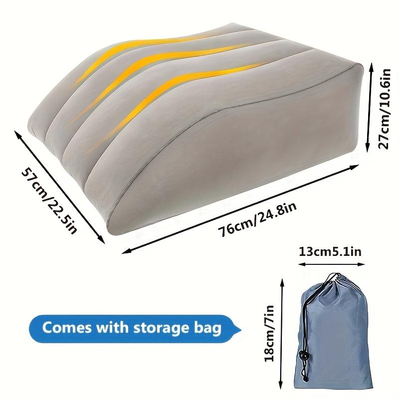 1pc Inflatable Lumbar & Leg Elevation Pillow, Adjustable Wedge for Sleeping, Improves Back Contact & Comfort, Ideal for Post-Surgery Recovery, Hip/Foot/Ankle Support, Durable Soft Cover 1pc Inflatable Lumbar & Leg Elevation Pillow, Adjustable Wedge for Sleeping, Improves Back Contact & Comfort, Ideal for Post-Surgery Recovery, Hip/Foot/Ankle Support, Durable Soft Cover