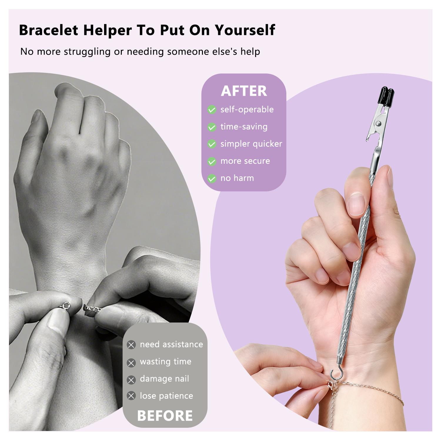 Bracelet Helper Tool for Self-Wearing Fastening Assistant Easy to Use Versatile for Various Bracelets User-Friendly Design Ideal for Everyday Use