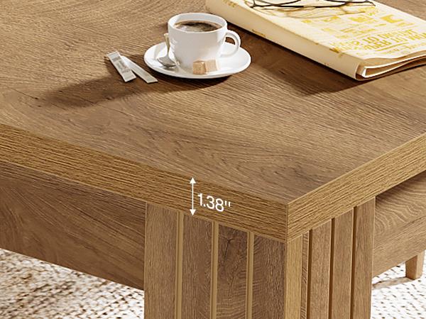 TRIBEWOOD  78.7-Inch Large Dining Table for 6-8, Rectangle Farmhouse Kitchen Table with Heavy Duty Legs for Kitchen & Dining & Living Room (Natural)