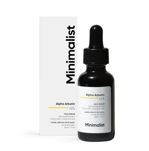 Minimalist Brightening and Anti Pigmentation Serum | Removes Acne Marks, Dark Spots & Blemishes | 2% Alpha Arbutin | Contains 4-n-Butylresorcinol(23x More Potent than Kojic Acid) | 1 Fl Oz/30 ml