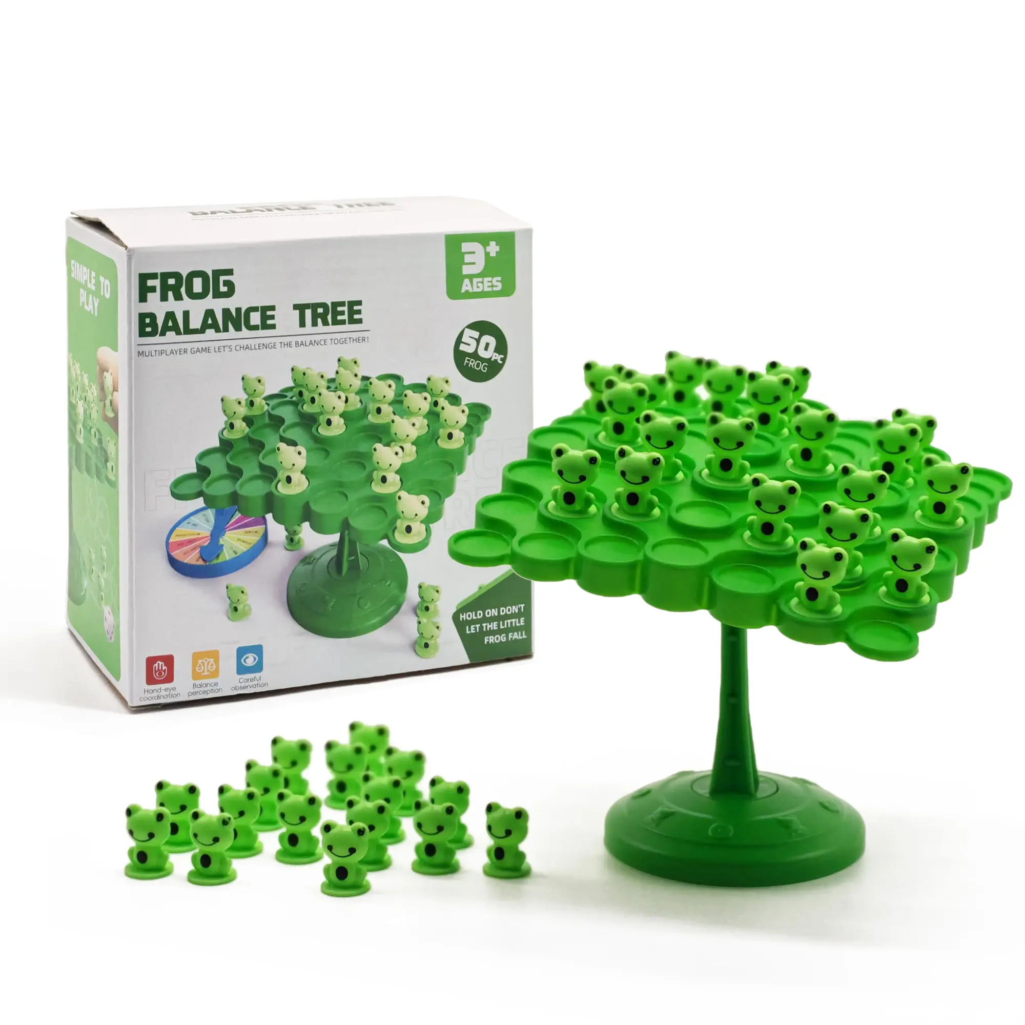 Creature Crash，The Frog Balancing Game, Great Board Games for Couples Date Night Challenge, Includes 50 Frog, 1 Balancing Board, 1 Pillar Base and Die, Couplegames & Datenightideas