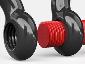 Nilight 2 Pack Small Shackles 1/2" D-Ring Shackle 2 Ton (4409 lbs) Capacity Heavy Duty Off Road Recovery Shackle Kit for Cars and Other Applications for Tie Downs, Black Red