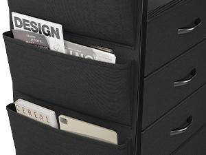 LED Nightstand with Charging Station, USB Port, Power Outlets, Tall Night Stand Set of 2 with 5 Dresser Drawers, Side Table with Side Bag, End Table with Storage Shelf, Bedroom bedroom furniture LED Nightstand with Charging Station, USB Port, Power Outlets, Tall Night Stand Set of 2 with 5 Dresser Drawers, Side Table with Side Bag, End Table with Storage Shelf, Bedroom bedroom furniture