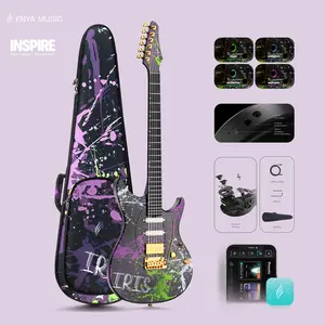【Enya Inspire Electric Guitar】39 Inch Full Size Smart Electric Carbon Fiber Guitarra with 15W Wireless Speaker, 20 Distinct Tones, Onboard Presets, Gig Bag, Charging Cable, Adjusting Wrench  Christmas Gift, TikTokShopHolidayHaul