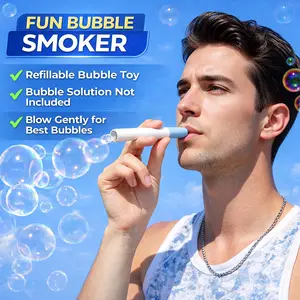 Bubblero Bubble Cigarette Pack Toy Reusable Bubble Prank Toy Fun Desk Stress Relief Gag Gift for Adults & Party Favors Sensory Fidget Toy