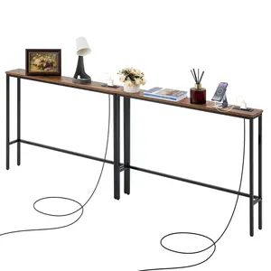 VEVOR Narrow Console Sofa Table Couch Table 2 Pieces for Entryway & Living Room