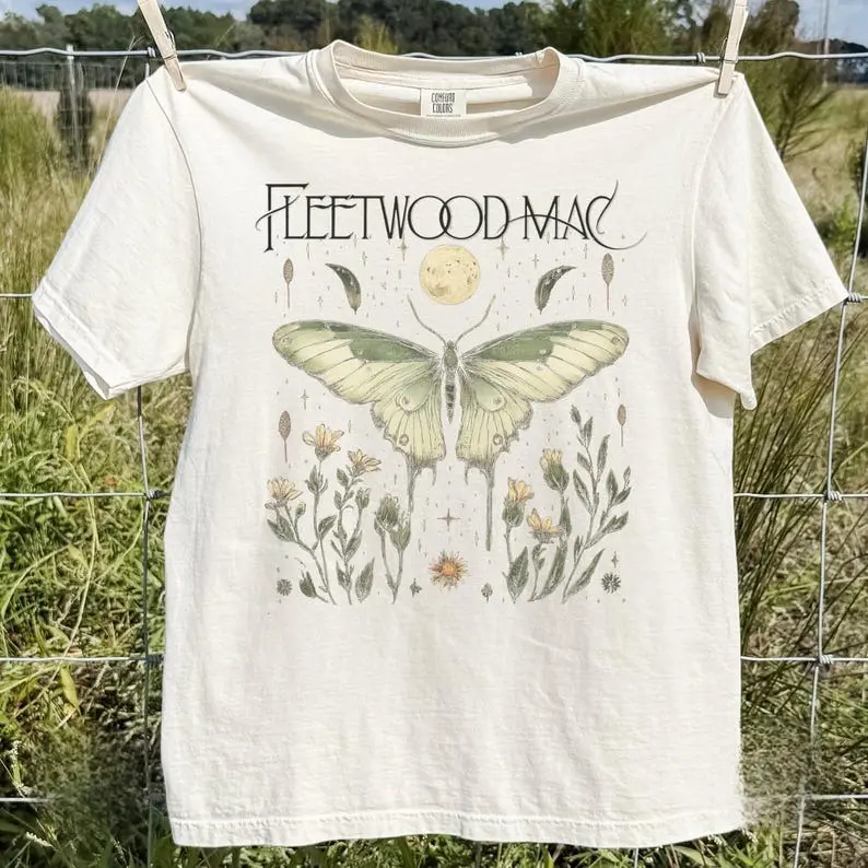 Vintage Inspired Band Tee, Vintage Bands Retro Band Shirts, Gypsy TShirt, Rumours TShirt, Music Lover Gift, Floral Tee