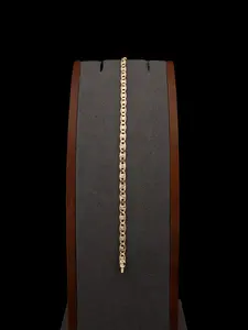 New Beautiful 6-inch Bracelet for Babies in Gold Plating Classic  Link Premium Gold Plating Safe Clasp Perfect for Little Wrists