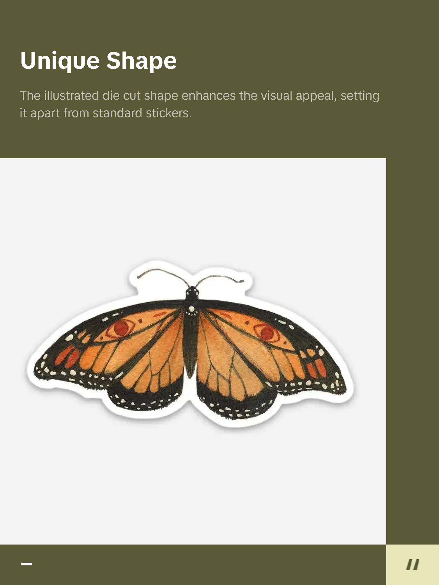 Monarch Butterfly Sticker