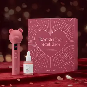 [NEW] [medicube] Booster Pro Love Bear Valentine's Day Special Edition Gift Box  |  K-beauty Viral Glass Glow Device + Salmon PDRN Pink Peptide Serum