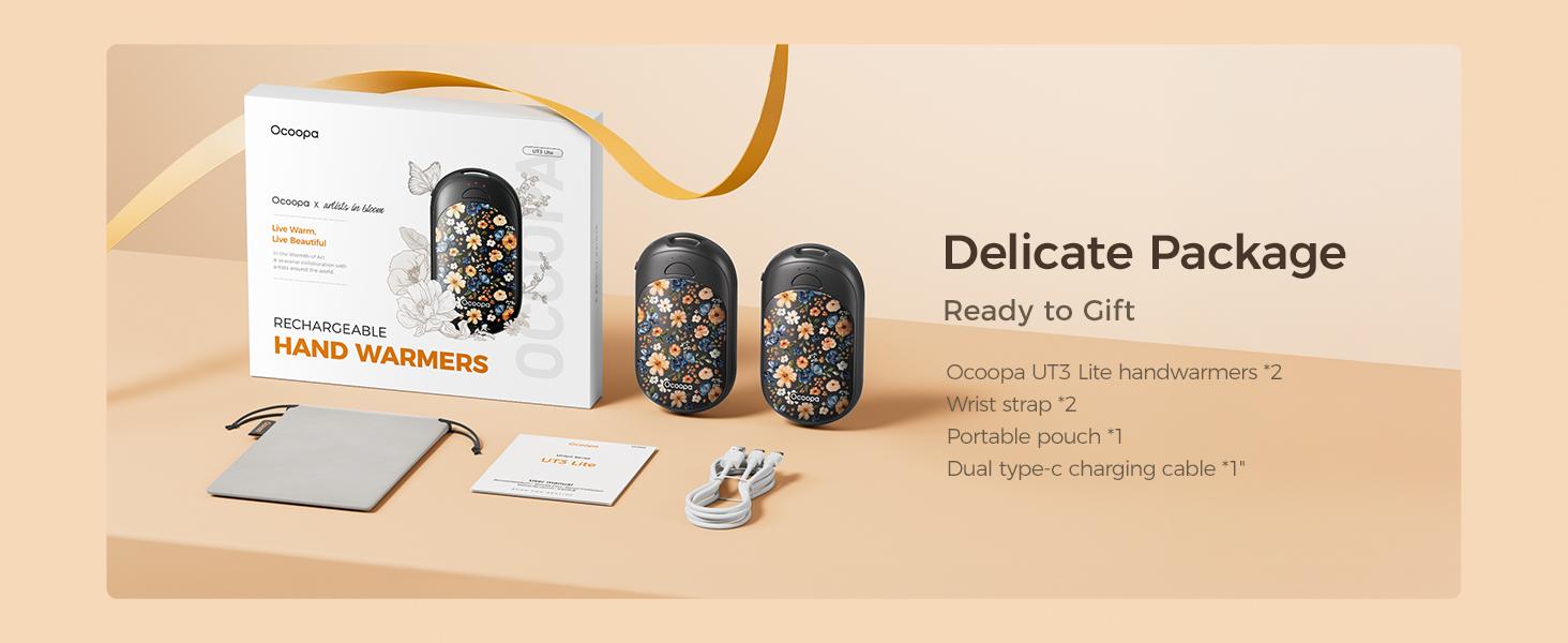 Ocoopa Magnetic Hand Warmers Rechargeable 2 Pack Electric Handwarmers Smart Heating UL Certified 3 Settings Portable Heater Ultra Slim Pocket Hunting Essentials Gifts for Christmas Men UT3 Lite TikTokShopBlackFriday - Maximum Convenience