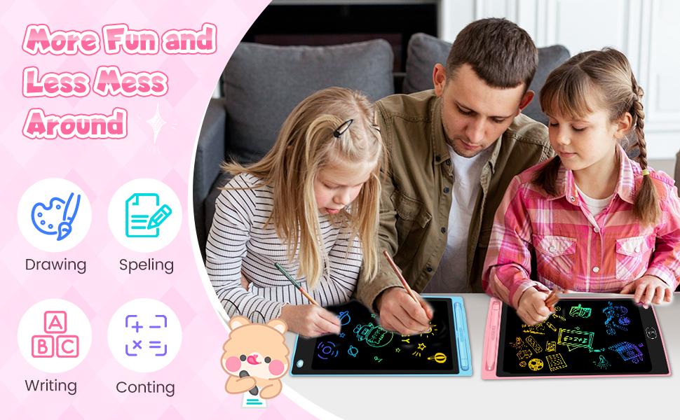 LCD Writing Tablet for Kids - Erasable and Reusable Toddler Doodle Board in 8.5 inch, Ideal Drawing Pad for Educational Learning Toy for Ages 3-8, Perfect Gift for Girls Boys LCD Writing Tablet for Kids - Erasable and Reusable Toddler Doodle Board in 8.5 inch, Ideal Drawing Pad for Educational Learning Toy for Ages 3-8, Perfect Gift for Girls Boys