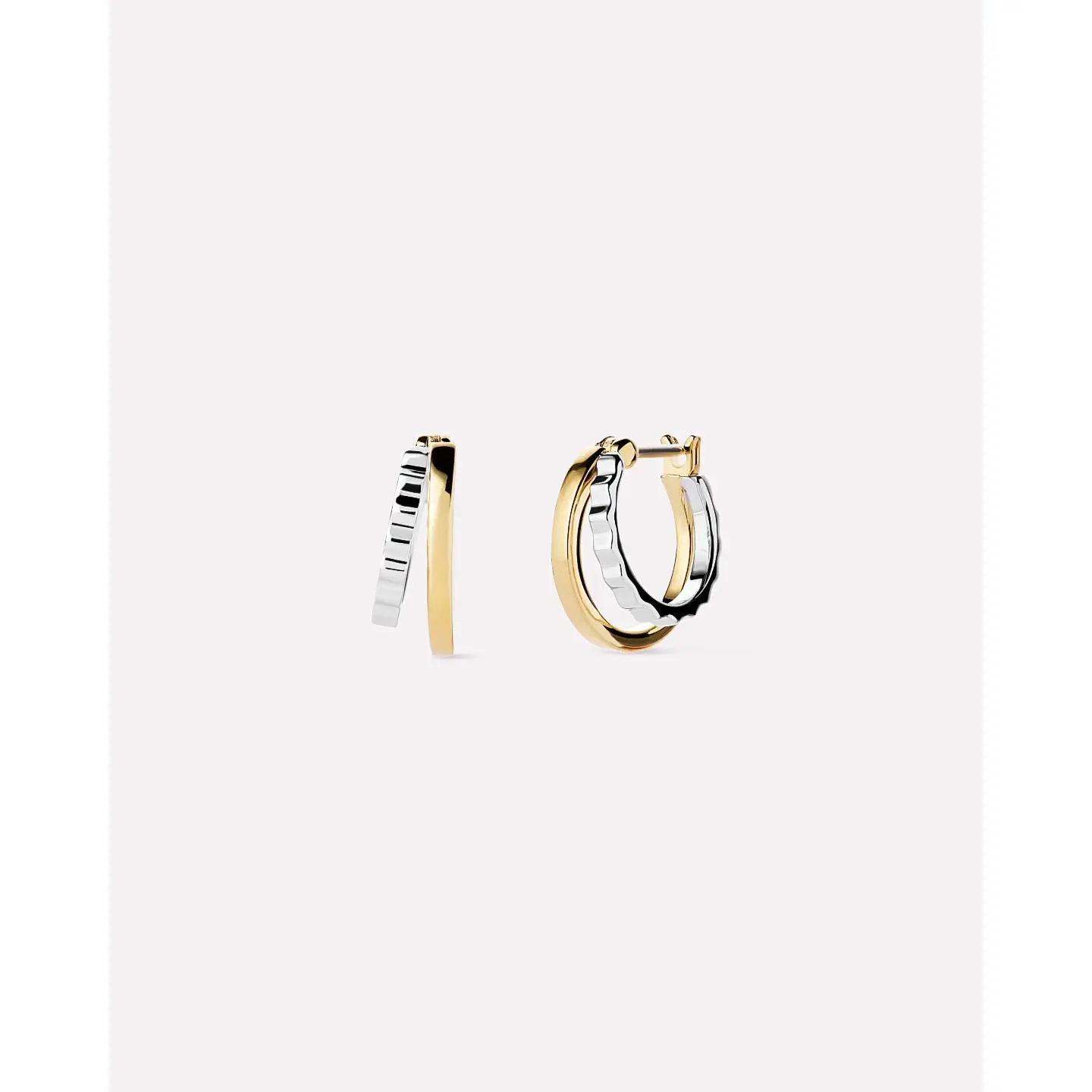 Huggie Earrings - Toda Two Tone