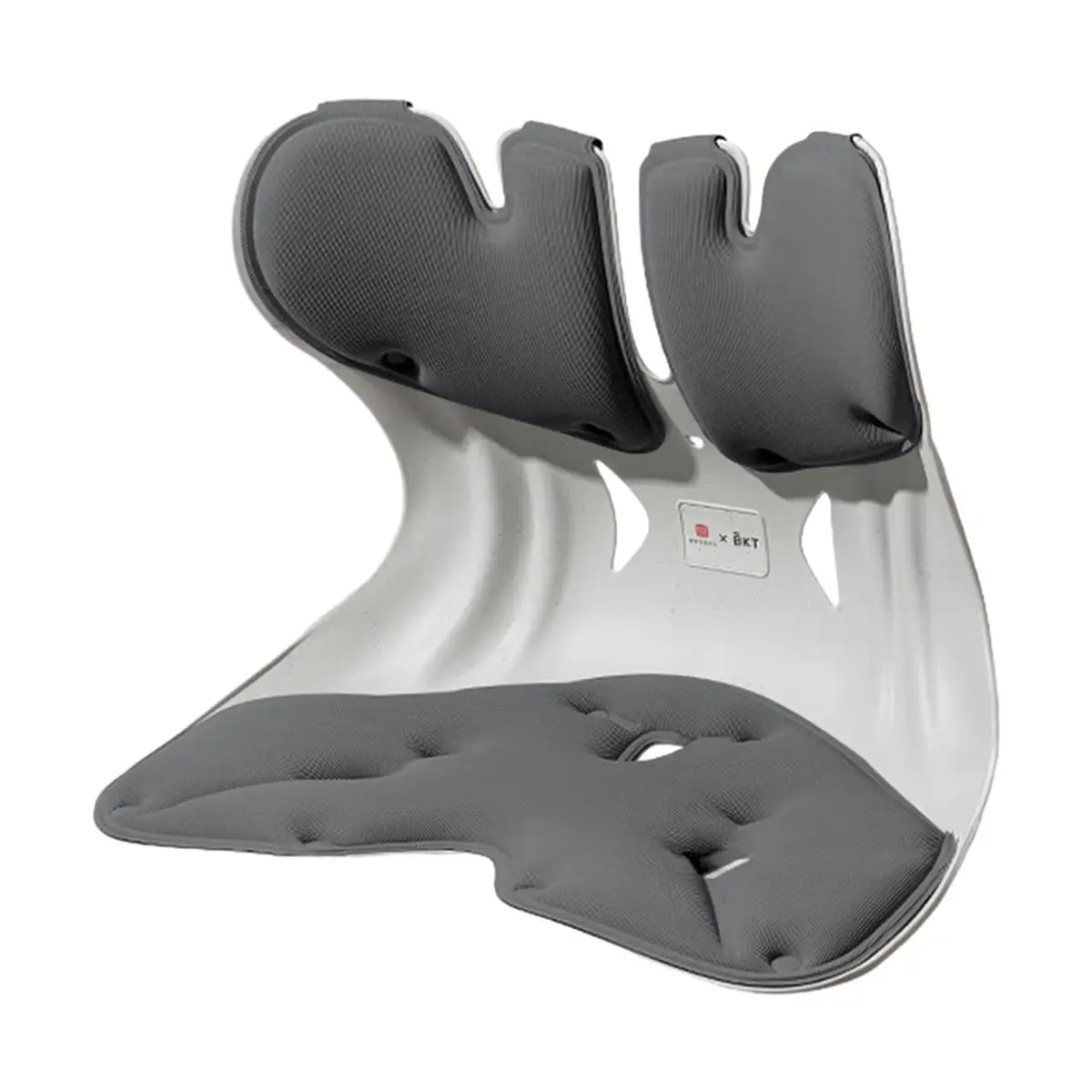 Ergonomic Lumbar Support Pillow for Chair - BKT Back Support Cushion for Office Chair, Car Seat, Wheelchair - Large Size, Shadow Grey