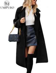 UMIPUBO Women's Fleece Winter Coat Fuzzy Lapel Open Front Long Cardigan Jackets Fluffy Faux Fur Warm Fashions Outwear