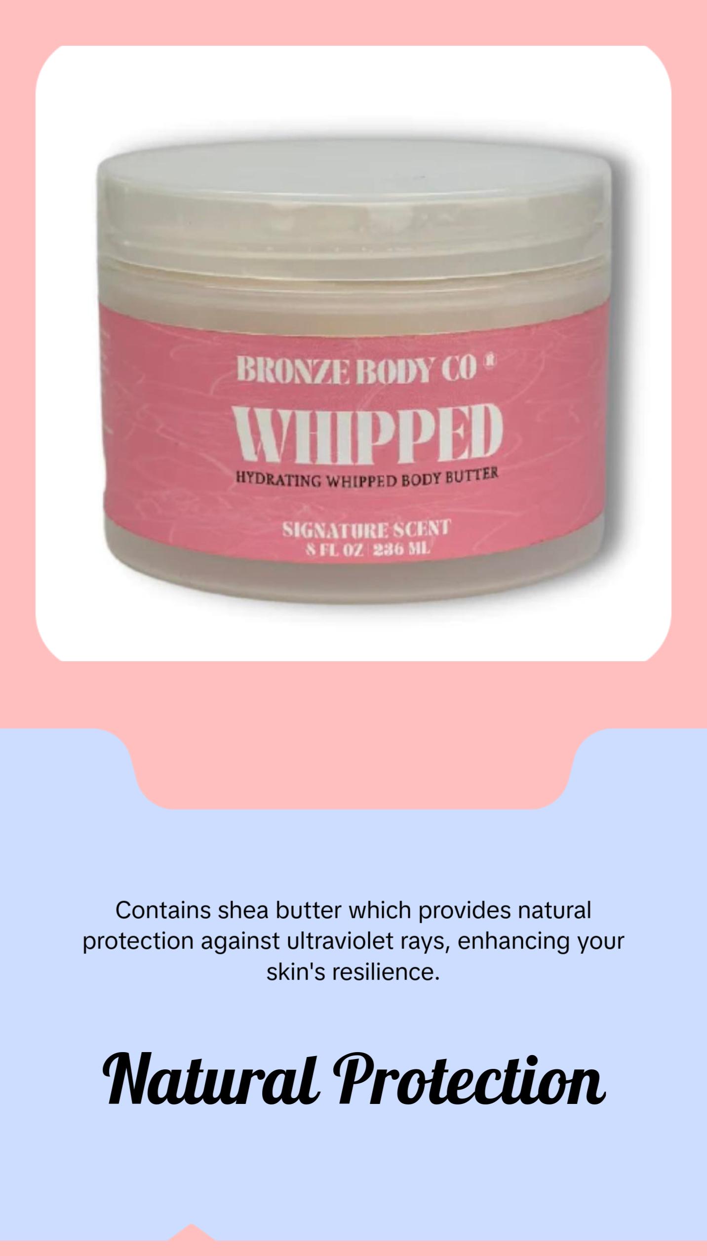 Spray Tan Safe Body Lotion | WHIPPED Body Butter