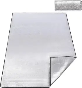79"x59" Camping Mat Foam Foil Blanket, Waterproof Aluminum Foil Mat Sleeping Tent Pad for Outdoor Picnic,Camping,Beaches