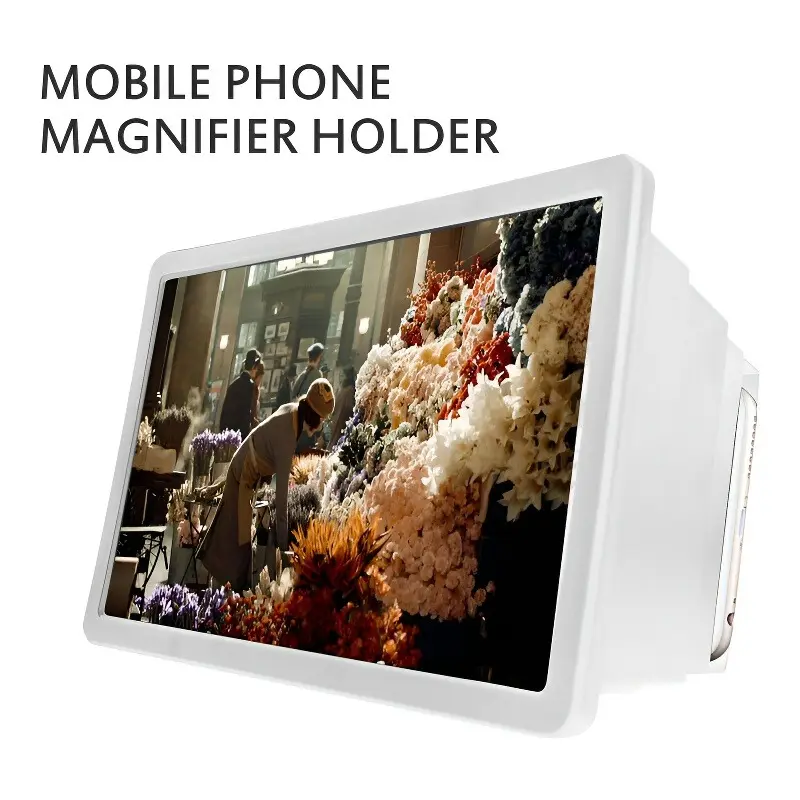 Phone Holder Mount - Phone Holders & Mounts with 1.5x Zoom Fresnel Acrylic Lens, F2 Eye Care, ABS Telescopic Bracket, HD Video Support, Lightweight ABS+Acrylic Build for Elderly Users