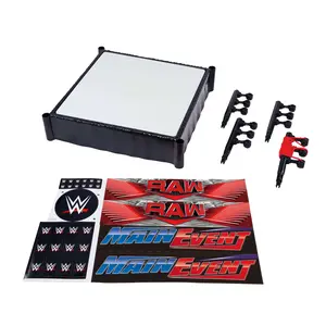 Mattel WWE Superstar Ring Playset with Main Event & RAW Labels