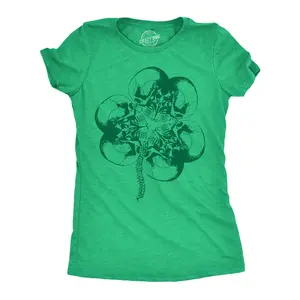 Womens Funny T Shirts Bone Shamrock Sarcastic St Patricks Day Tee For Ladies Funny Womens T Shirts Cute Vintage Fashion Casual Ladies T-Shirt Gift Saint Patrick's Day Tops for Women Women's Novelty Tees Green -