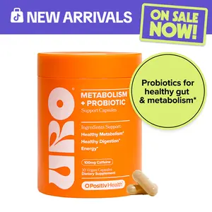 URO - Metabolism Support Capsule with Probiotic, Vitamin B12, Green Coffee Bean Extract, and Caffeine - For Healthy Metabolism and Energy- 30 Servings (Pack of 1)