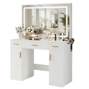 Mirror Makeup Vanity with Light Strip – Stylish & Functional Dressing Table for Modern Living