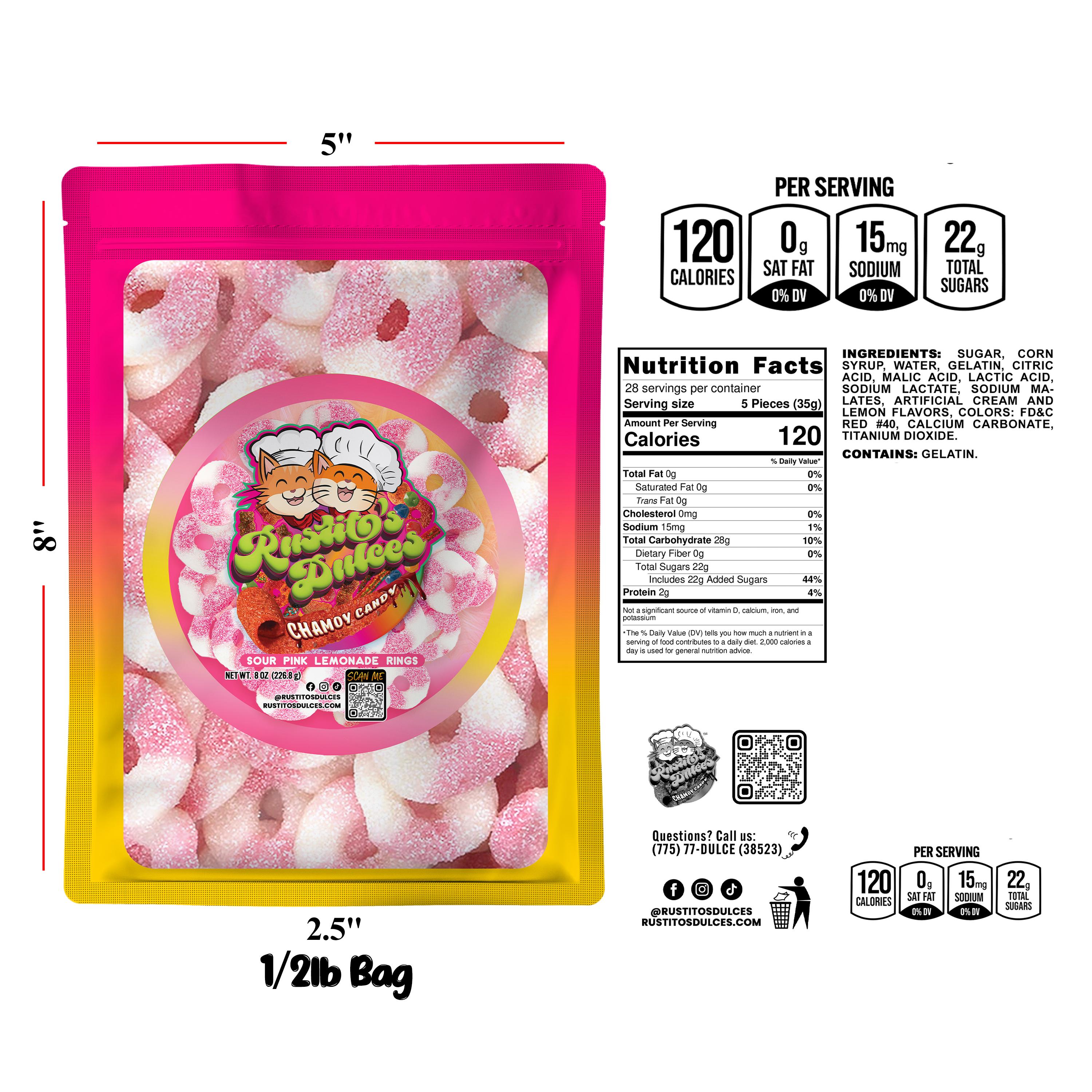 Sour Gummy Rings – Choose Your Flavor | Pink Lemonade, Strawberry, Blue Razz, Watermelon, Peach, Pineapple