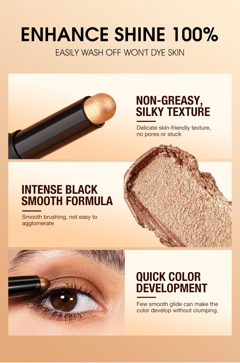 Langmanni Makeup Smudge Proof Eyeshadow Stick Set Long Lasting Eye Makeup Eyeshadow Stick Set – Silky Smooth, Waterproof & Transfer-Proof, All-Day Matte & Shimmer Wear Eye Makeup Highly Pigmented Palette Cosmetic