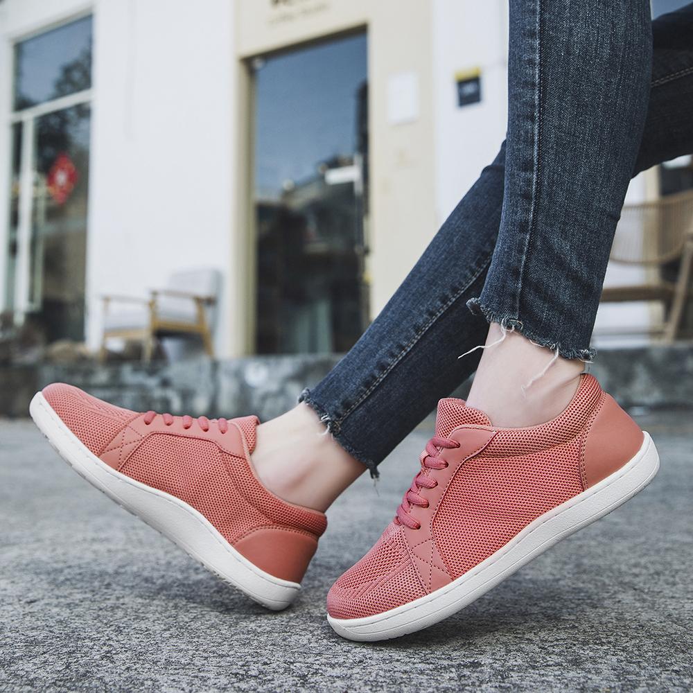 Women's Barefoot Style Slip On Sneakers with Wide Toe Box Zero Drop Sole Non Slip Lightweight Breathable Fabric Low Top Casual Trainers Perfect for Beach Outdoor Activities Walking Running