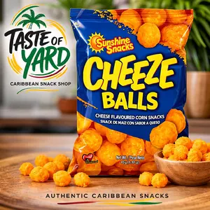 Sunshine Snacks Cheeze Balls 1.17 oz | Caribbean Cheese Corn Snack