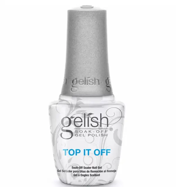 Gelish Top It Off Sealer Nail Gel 0.5 oz Professional Grade High Shine Finish Chip Resistant Formula Fast Curing Easy Removal