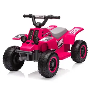 6V Kids Ride On Car,4-Wheeler Quad ATV Play Car for Kids,1.76MPH Max Speed,Ride On Toy for Boys & Girls Gift,Rubber Handles,Push-Button Accelerator,Rose