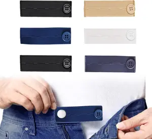 6PCS Jeans Waist Extender Buttons, Elastic Pants Button Extenders for Jeans, Maternity Waistband Extender for Women Men Pregnancy Weight Gain Pants Waist Stretcher