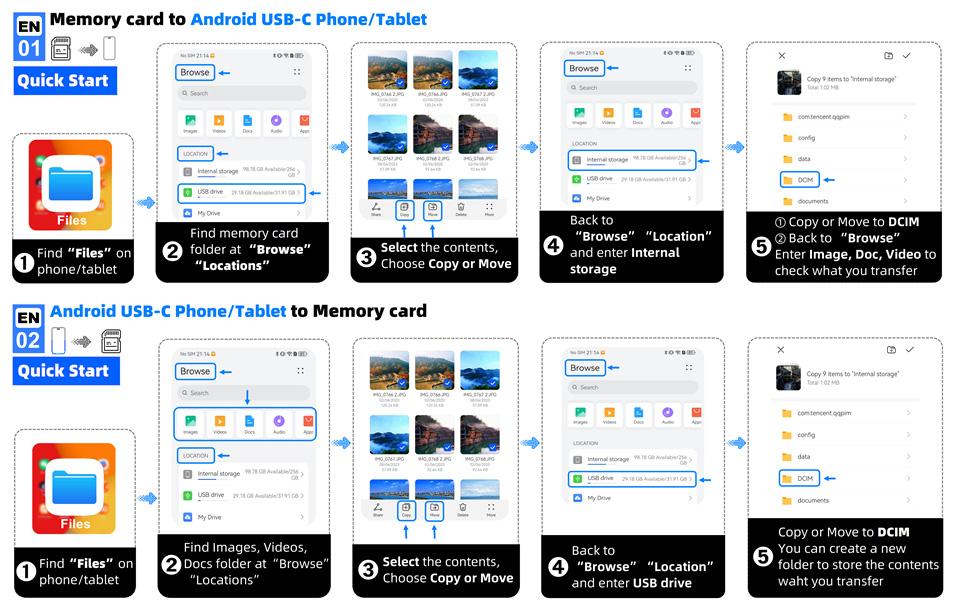 USB-C & Lightning Dual Interface SD Card Reader for iPhone/iPad, Plug-and-Play Memory Card Adapter for SD/TF/SIM Cards, Compatible with iPhone, MacBook, and USB-C Laptops, Ideal Digital Camera Accessory
