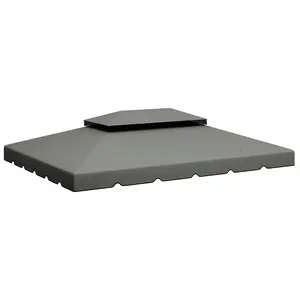 Outsunny 13' x 10' Gazebo Replacement Canopy, Gazebo Top Cover with Double Vented Roof for Outsunny 12.8' x 9.5' Frame for Garden Patio Outdoor (TOP ONLY), Light Gray