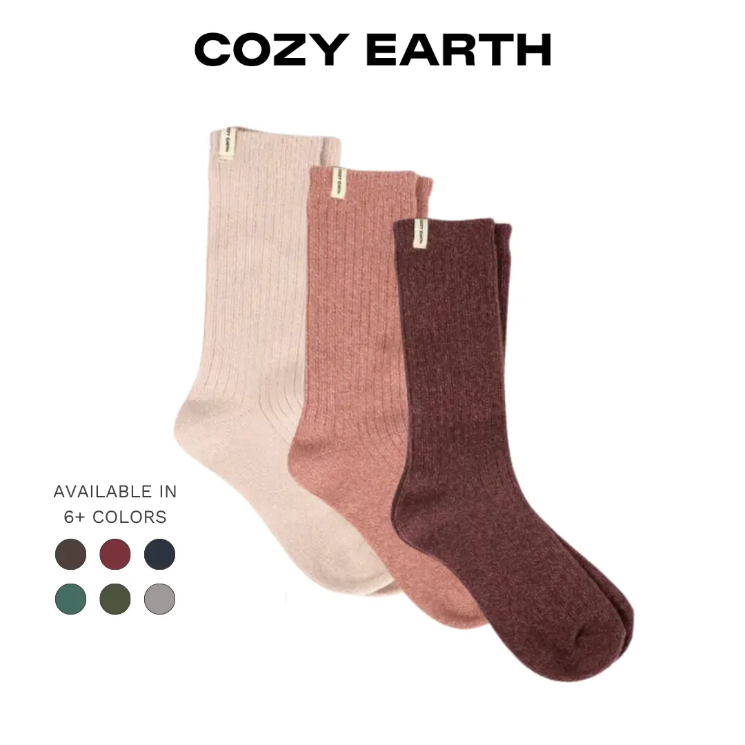 Plush Lounge Calf Socks | Unisex, Ribbed Design, Cozy Softness, Awarded Oprah's Favorite Things 2021, Comfortable Fit Sock Sets Women
