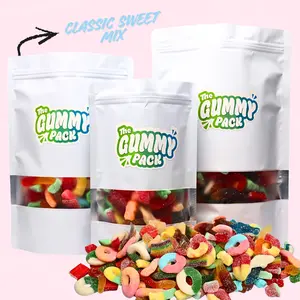 Sweet Variety Gummy Mix - The Gummy Pack - 1/2 lb, 1 lb, 2 lb, & 3 lb - Watermelon Slices, Peach Rings, Green Apple Rings, Gummy Bears - Quality Ingredients & Freshness Guaranteed - Chewy, Soft, & Juicy - Candy Snack