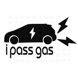 Car Funny I Pass Gas Vinyl Decal EV Humor 6 inch Viral TikTok Car Decal for EV Owners shop sticker