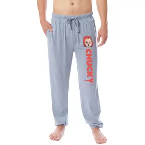 Chucky Mens' Movie Film Dollhead Sleep Jogger Pajama Pants For Adults
